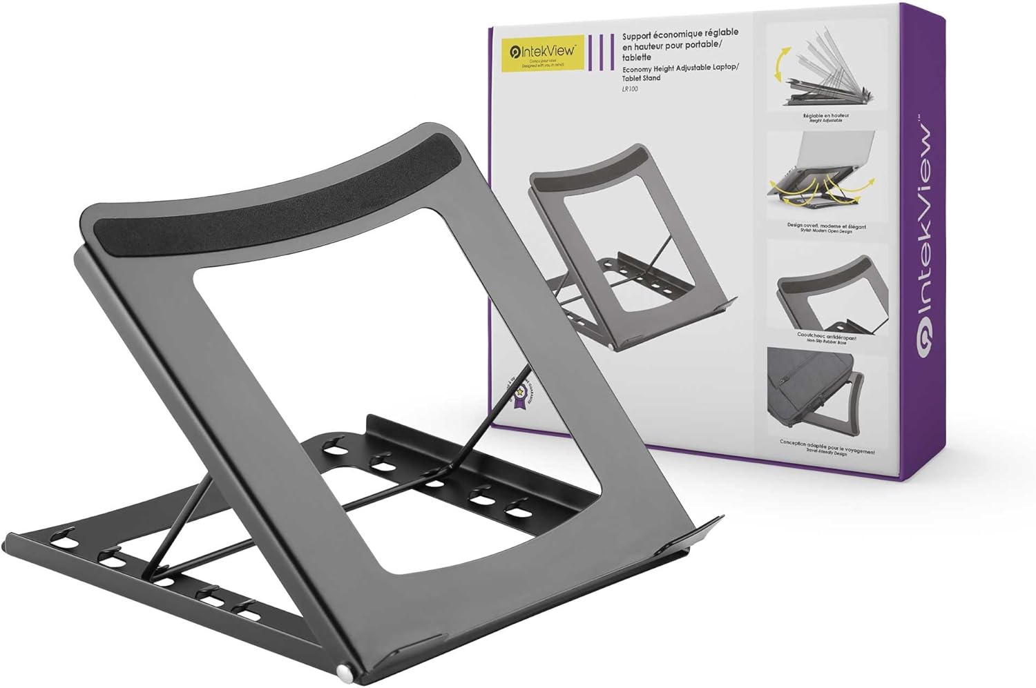 10" - 15" Laptop Portable Stand - Folding Collapsible Laptop Stand Raiser Travel Adjustible Foldable Notebook Stand Compatible with Lenovo-MacBook Air-Pro-Dell-HP for 10 11 12 13 1