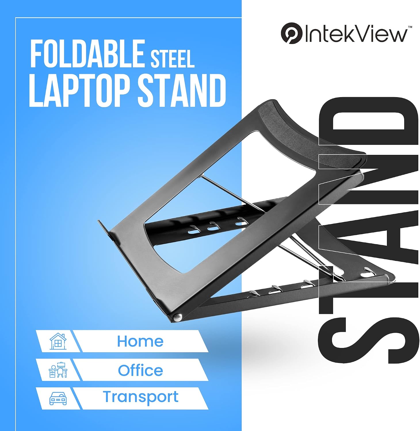 10" - 15" Laptop Portable Stand - Folding Collapsible Laptop Stand Raiser Travel Adjustible Foldable Notebook Stand Compatible with Lenovo-MacBook Air-Pro-Dell-HP for 10 11 12 13 1
