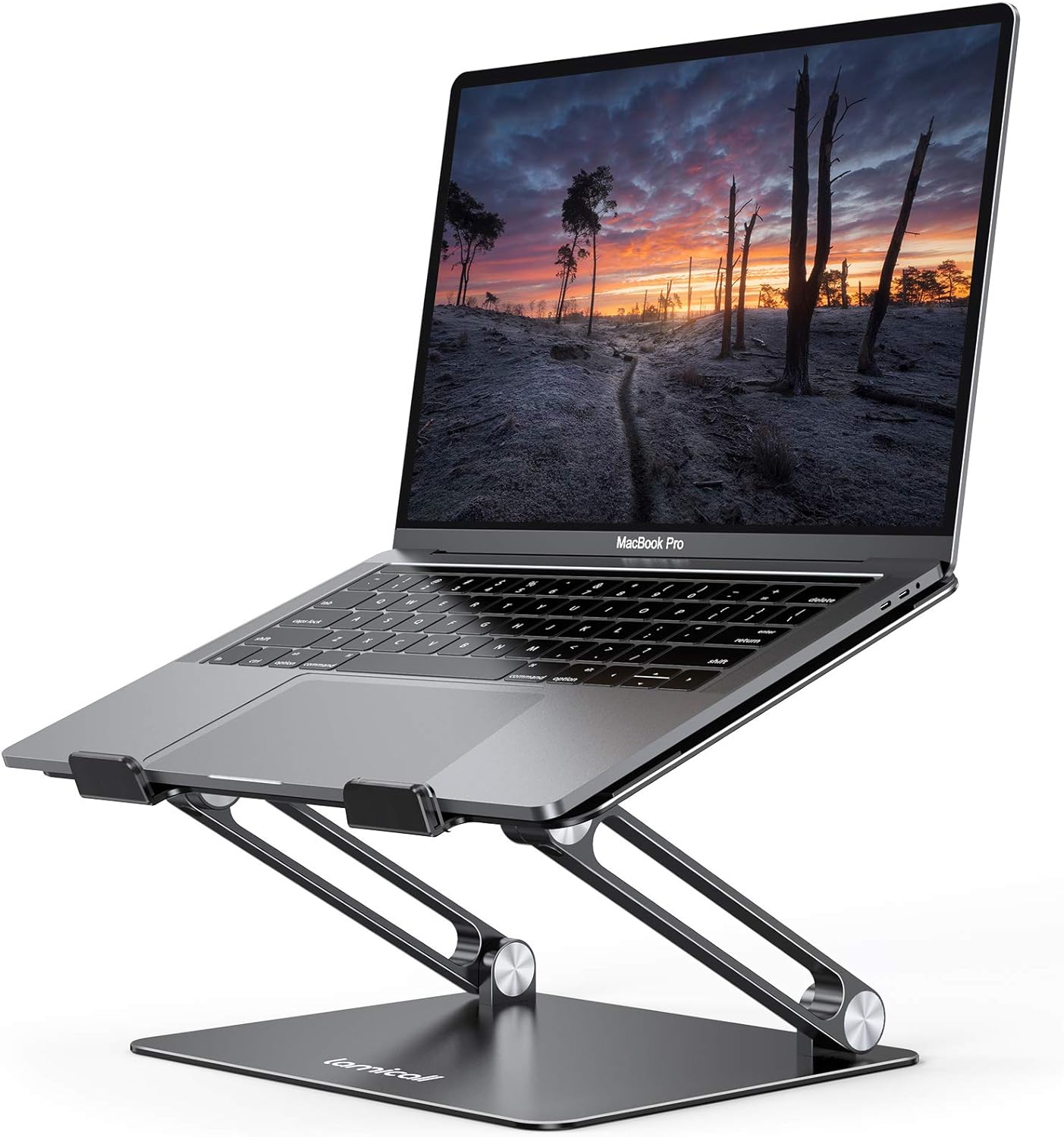 Lamicall Adjustable Laptop Stand, Portable Laptop Riser, Aluminum Laptop Stand for Desk Foldable, Ergonomic Computer Notebook Stand Holder for MacBook Air Pro, More 10-17.3" laptop