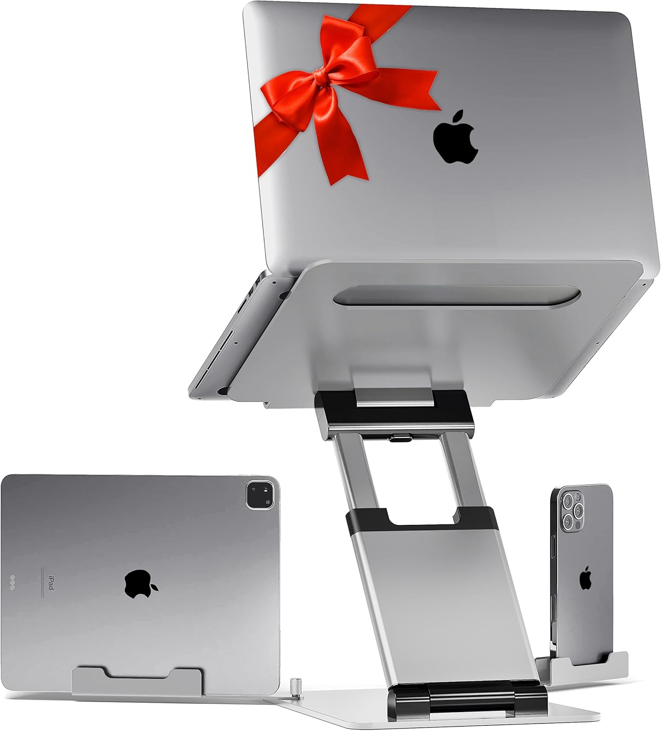 LIFELONG Laptop Stand for Desk, Adjustable Height up to 20", Laptop Riser Computer Pulpit Stand for Laptop, Portable Laptop Stands, Fits MacBook, Laptops 10 15 17 inches Laptop Hol