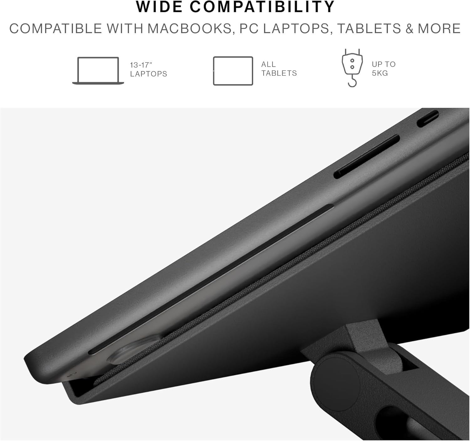 Native Union Desk Laptop Stand – Height Adjustable Ergonomic Computer Stand – Compatible with MacBook Air/Pro, iPad, Dell, HP, Lenovo, Microsoft Surface & Laptops & Tablets Up to 5