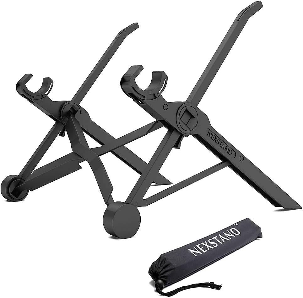 NEXSTAND K2 Laptop Stand for Desk, 8-Levels Adjustable Height Ergonomic Laptop Riser, Ventilated Computer Stand Holder Compatible with MacBook Air Pro, Dell, 10-17” Laptops